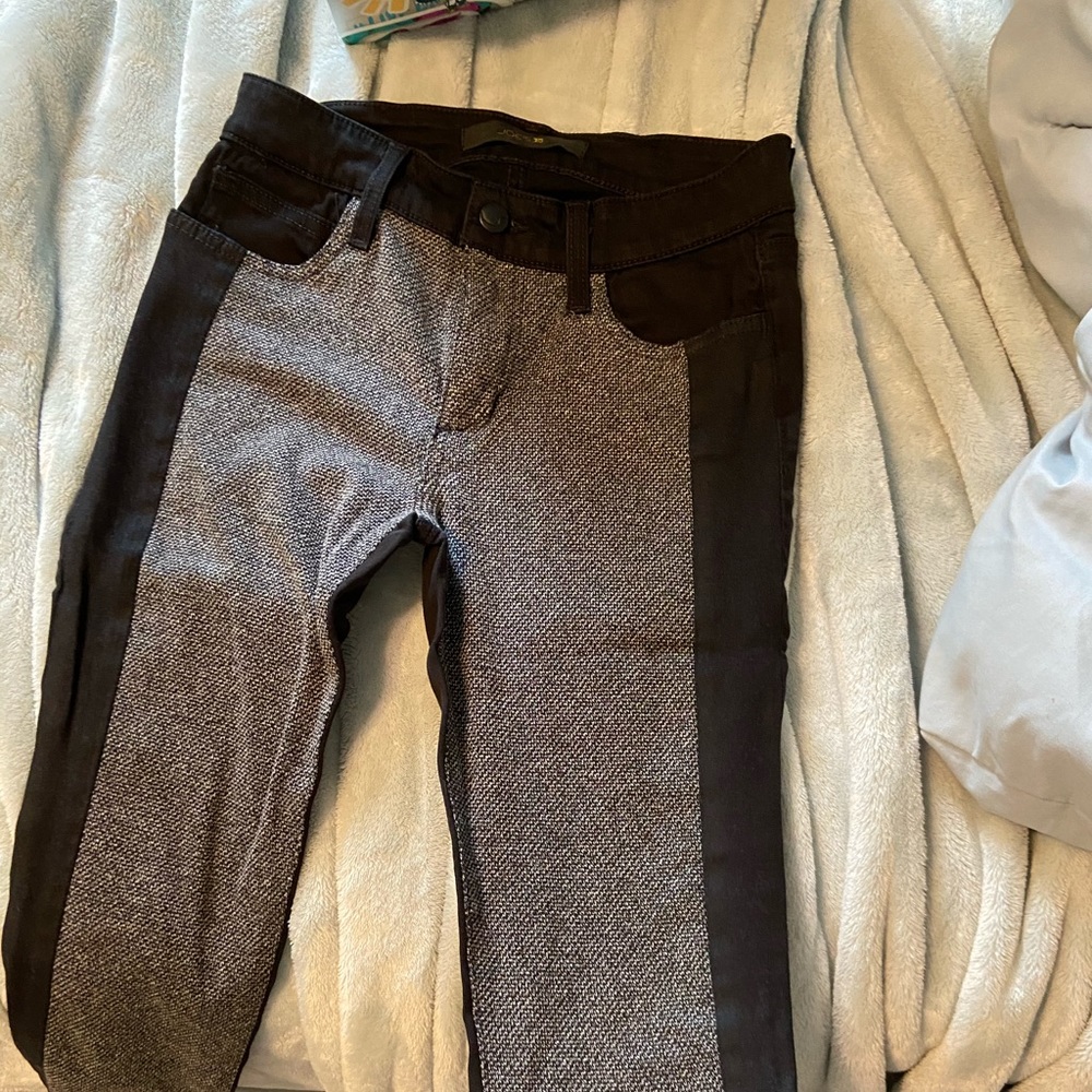 black and grey jeans